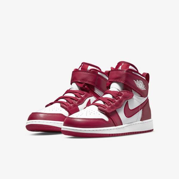 Jordan Παπουτσια Nike Air Jordan 1 Hi FlyEase Older παιδικα κοκκινα ασπρα | NK165ADE