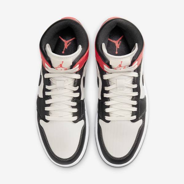 Jordan Παπουτσια Nike Air Jordan 1 Mid SE γυναικεια ανοιχτο καφε ανοιχτο κοκκινα ασπρα | NK401OCX