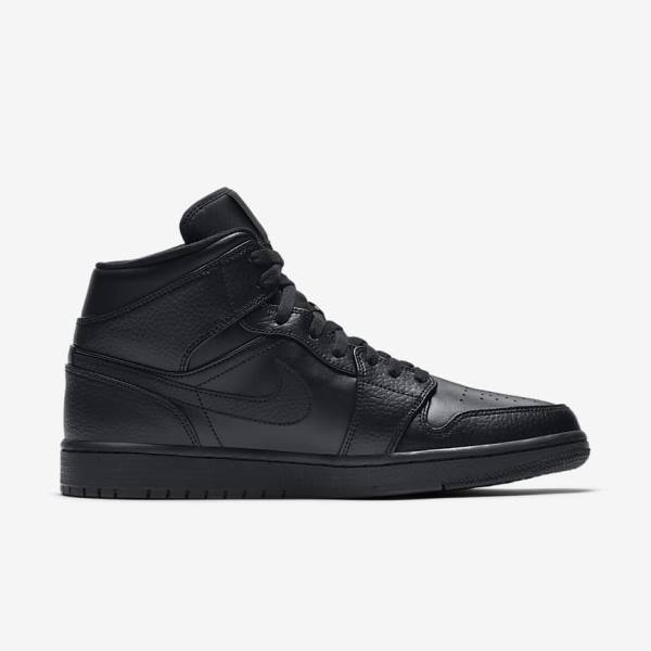 Jordan Παπουτσια Nike Air Jordan 1 Mid ανδρικα μαυρα | NK752ZWN