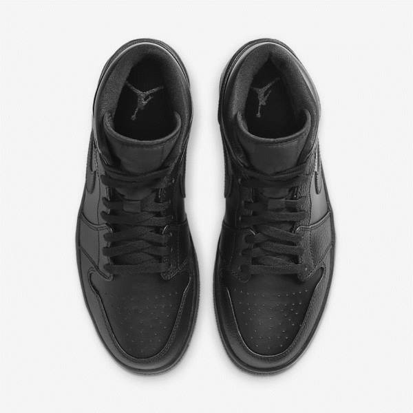 Jordan Παπουτσια Nike Air Jordan 1 Mid ανδρικα μαυρα | NK752ZWN