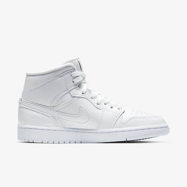 Jordan Παπουτσια Nike Air Jordan 1 Mid γυναικεια ασπρα | NK824PLR