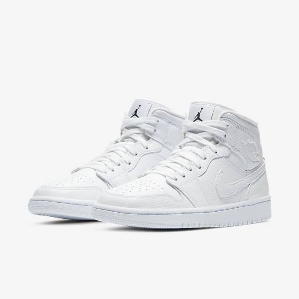 Jordan Παπουτσια Nike Air Jordan 1 Mid γυναικεια ασπρα | NK824PLR