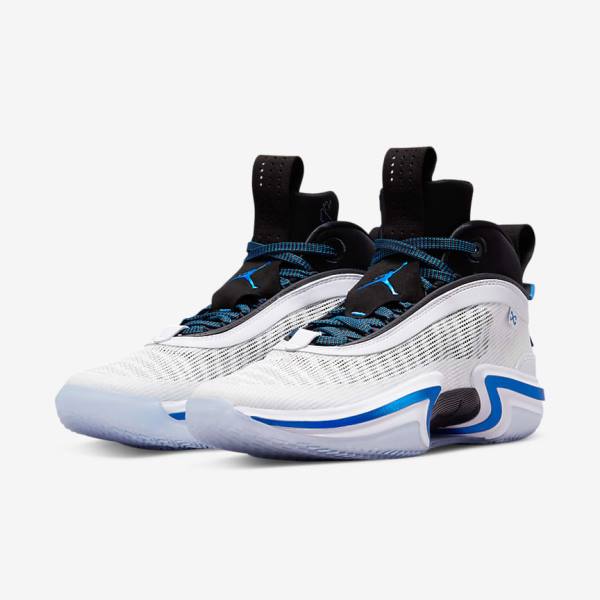 Jordan Παπουτσια Nike Air Jordan XXXVI ανδρικα ασπρα μαυρα μπλε | NK367JCF