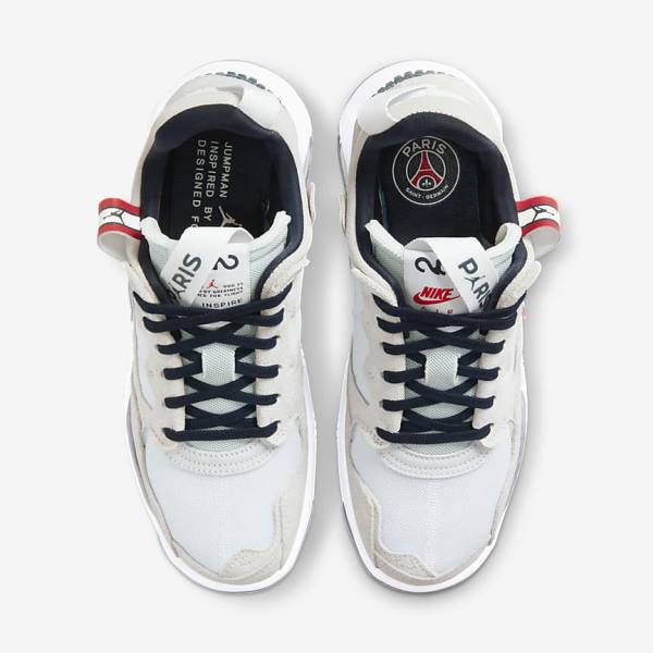 Jordan Παπουτσια Nike Jordan MA2 Paris Saint-Germain γυναικεια ασπρα κοκκινα μαυρα σκουρο μπλε | NK394CEM