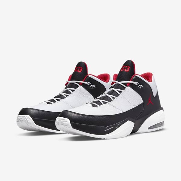 Jordan Παπουτσια Nike Jordan Max Aura 3 ανδρικα ασπρα μαυρα κοκκινα | NK197DKP