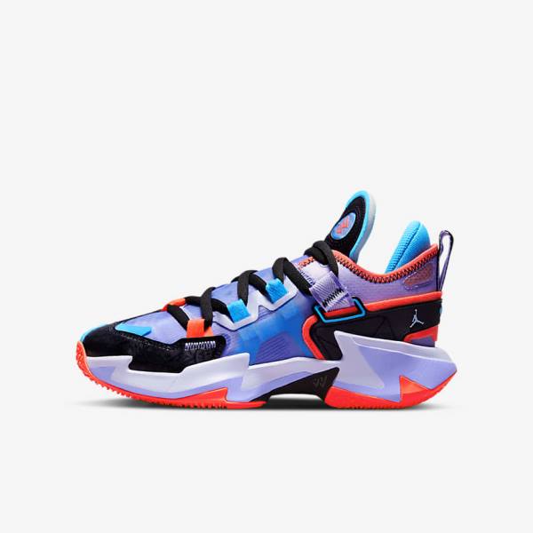 Jordan Παπουτσια Nike Jordan Why Not Zer0.5 Older παιδικα μαυρα μπλε ανοιχτο κοκκινα | NK876FBD