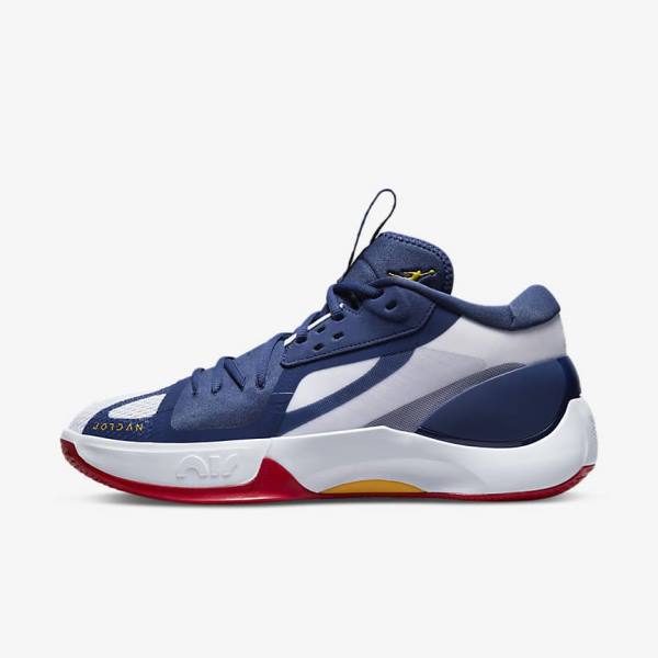 Jordan Παπουτσια Nike Jordan Zoom Separate ανδρικα σκουρο μπλε ασπρα κοκκινα χρυσο χρωμα | NK657NFA