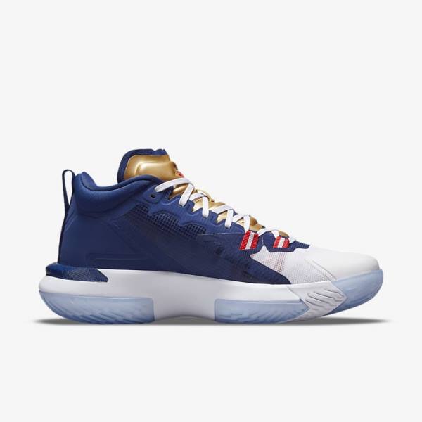 Jordan Παπουτσια Nike Zion 1 ανδρικα μπλε ασπρα μεταλλικός χρυσο χρωμα κοκκινα | NK710NAZ