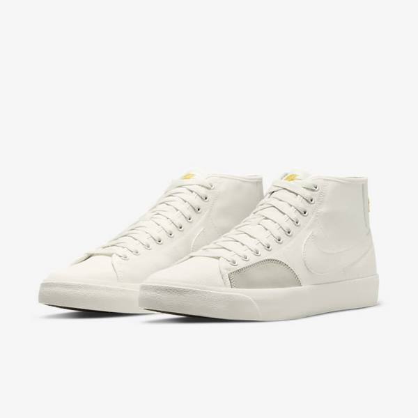 Skate Παπούτσια Nike SB BLZR Court Mid Premium ανδρικα ασπρα | NK468FJT