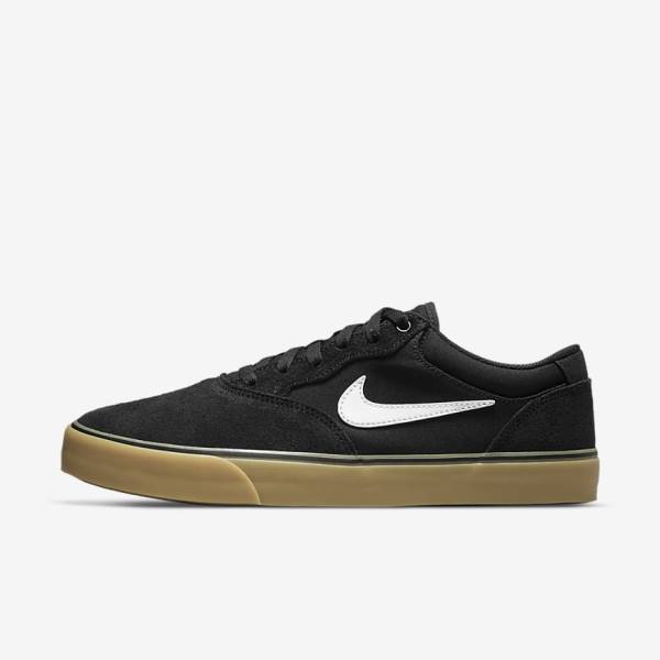 Skate Παπούτσια Nike SB Chron 2 ανδρικα μαυρα ανοιχτο καφε ασπρα | NK468QMS