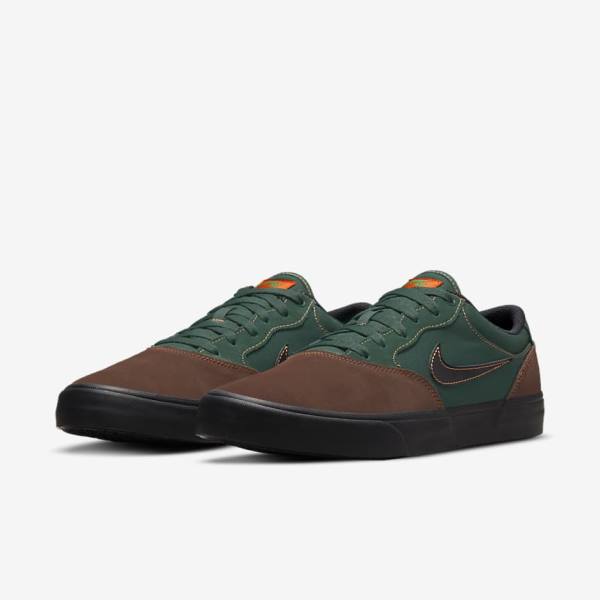 Skate Παπούτσια Nike SB Chron 2 ανδρικα ανοιχτο σοκολάτα πρασινο πορτοκαλι μαυρα | NK892PYA