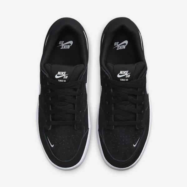 Skate Παπούτσια Nike SB Force 58 ανδρικα μαυρα ασπρα | NK064IET