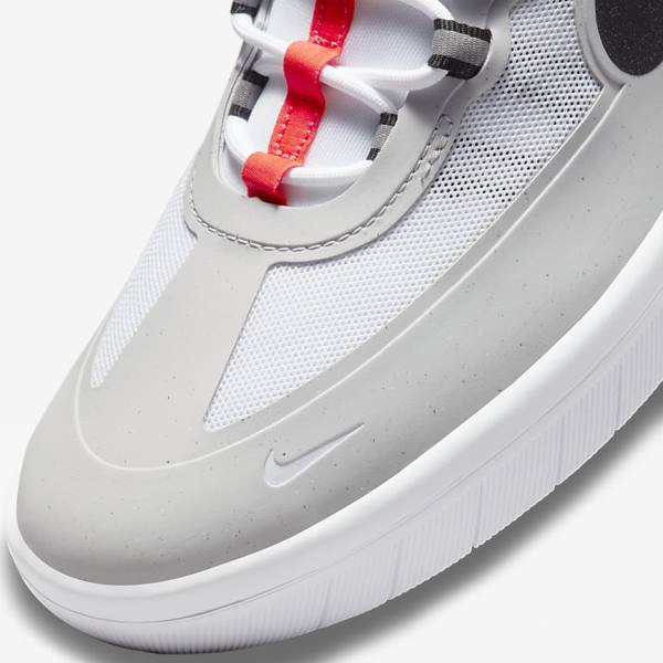 Skate Παπούτσια Nike SB Nyjah Free 2 ανδρικα γκρι ασπρα ανοιχτο κοκκινα μαυρα | NK510UDW