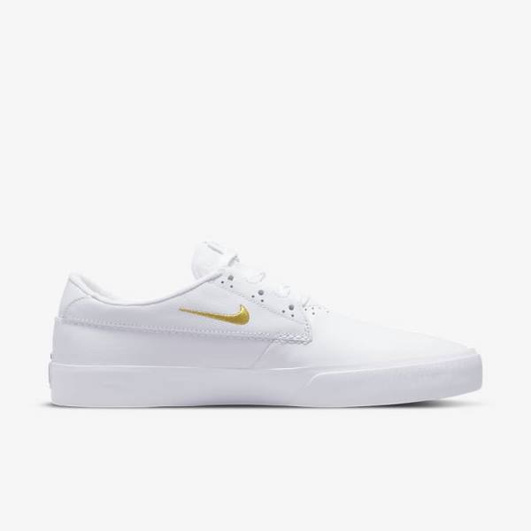 Skate Παπούτσια Nike SB Shane PRM ανδρικα ασπρα μεταλλικός χρυσο χρωμα | NK650TGV