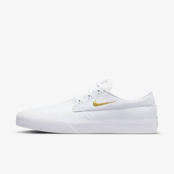 Skate Παπούτσια Nike SB Shane PRM ανδρικα ασπρα μεταλλικός χρυσο χρωμα | NK650TGV