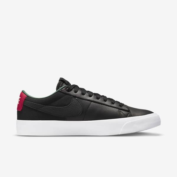 Skate Παπούτσια Nike SB Zoom Blazer Low Pro GT Premium ανδρικα μαυρα κοκκινα μαυρα | NK413SQV