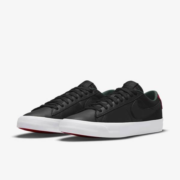 Skate Παπούτσια Nike SB Zoom Blazer Low Pro GT Premium ανδρικα μαυρα κοκκινα μαυρα | NK413SQV