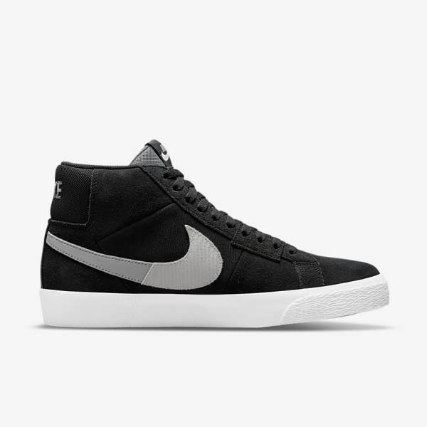 Skate Παπούτσια Nike SB Zoom Blazer Mid Premium γυναικεια μαυρα γκρι ασπρα | NK017DOS