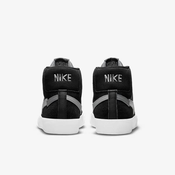 Skate Παπούτσια Nike SB Zoom Blazer Mid Premium γυναικεια μαυρα γκρι ασπρα | NK017DOS