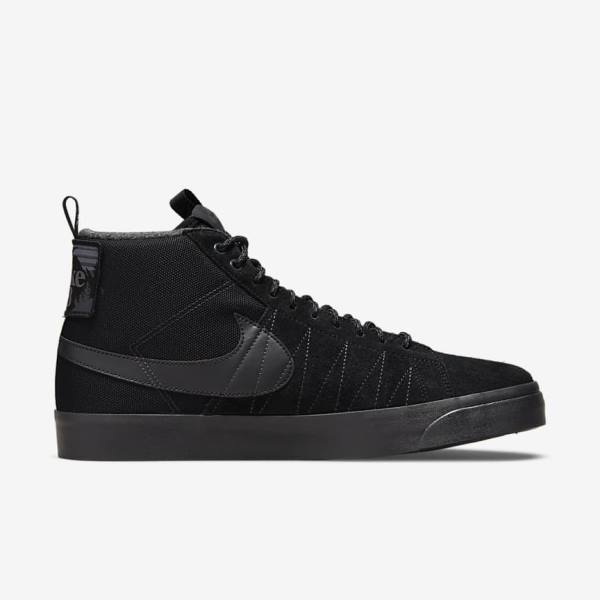 Skate Παπούτσια Nike SB Zoom Blazer Mid Premium ανδρικα μαυρα σκούρο γκρι | NK421EYL