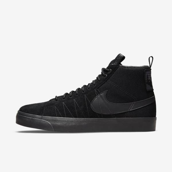 Skate Παπούτσια Nike SB Zoom Blazer Mid Premium γυναικεια μαυρα σκούρο γκρι | NK429AMY