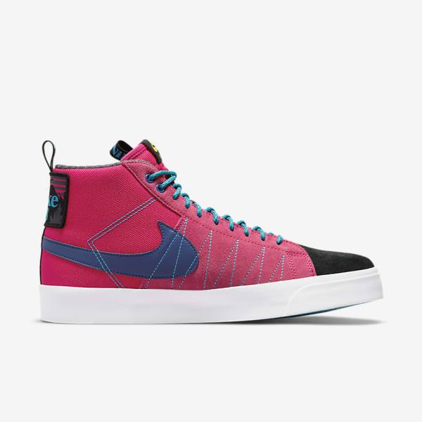 Skate Παπούτσια Nike SB Zoom Blazer Mid Premium γυναικεια ροζ μπλε μπλε ρουά μπλε | NK562SVD