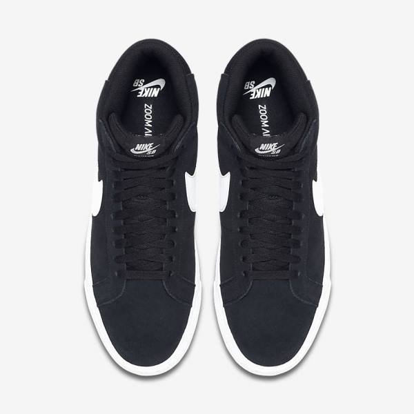 Skate Παπούτσια Nike SB Zoom Blazer Mid γυναικεια μαυρα ασπρα | NK584VMB