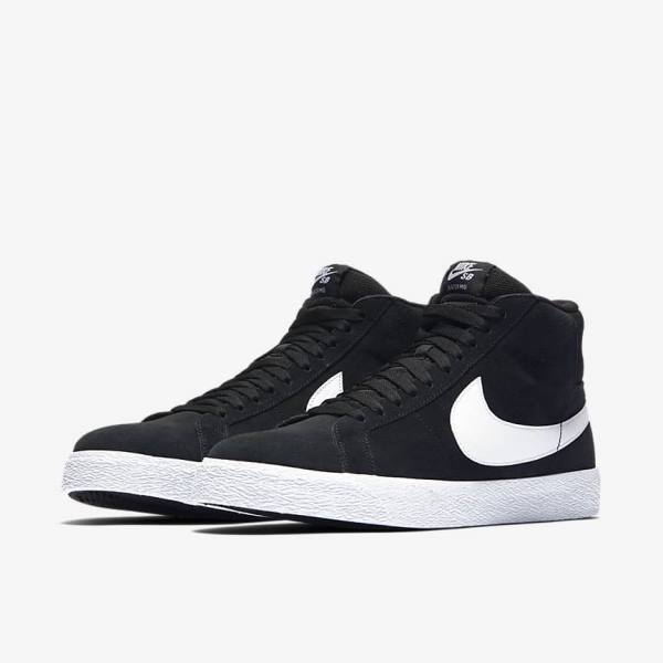 Skate Παπούτσια Nike SB Zoom Blazer Mid γυναικεια μαυρα ασπρα | NK584VMB