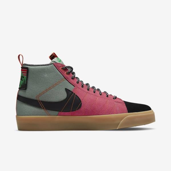 Skate Παπούτσια Nike SB Zoom Blazer Mid Premium γυναικεια ασπρα καφε μαυρα | NK691VIG