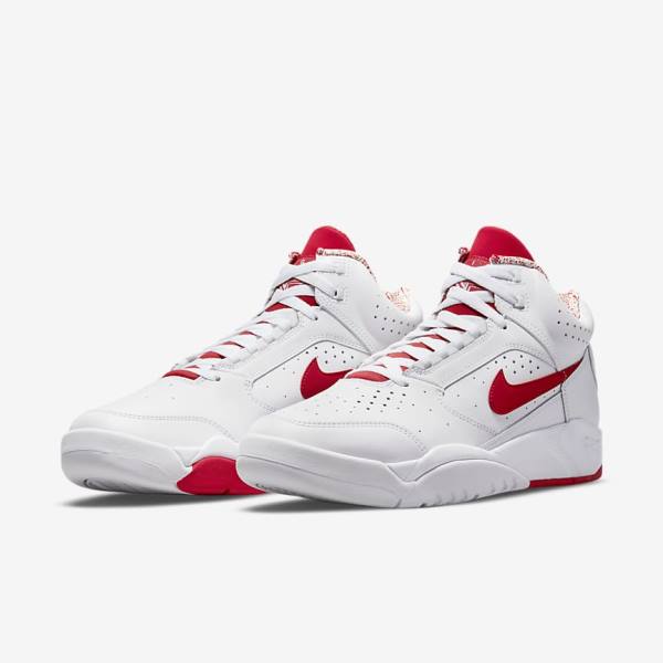 Αθλητικά Παπούτσια Nike Air Flight Lite Mid ανδρικα ασπρα κοκκινα | NK701XSQ