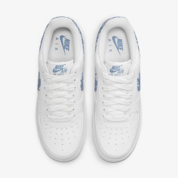 Αθλητικά Παπούτσια Nike Air Force 1 07 Essential γυναικεια ασπρα μπλε | NK240QEF