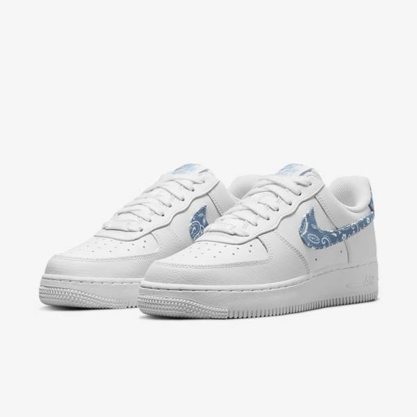 Αθλητικά Παπούτσια Nike Air Force 1 07 Essential γυναικεια ασπρα μπλε | NK240QEF