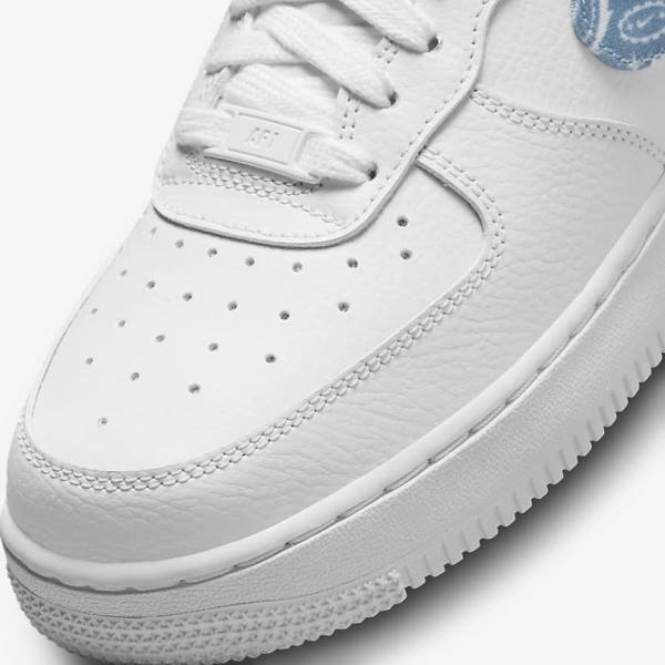 Αθλητικά Παπούτσια Nike Air Force 1 07 Essential γυναικεια ασπρα μπλε | NK240QEF