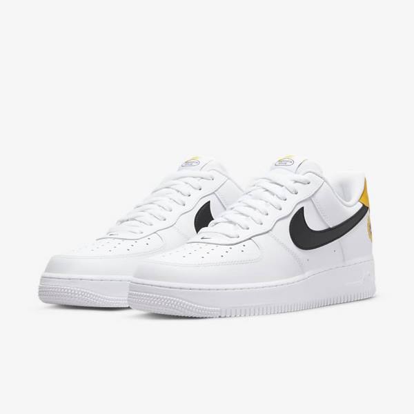 Αθλητικά Παπούτσια Nike Air Force 1 07 LV8 ανδρικα ασπρα κίτρινα μαυρα | NK548RWU