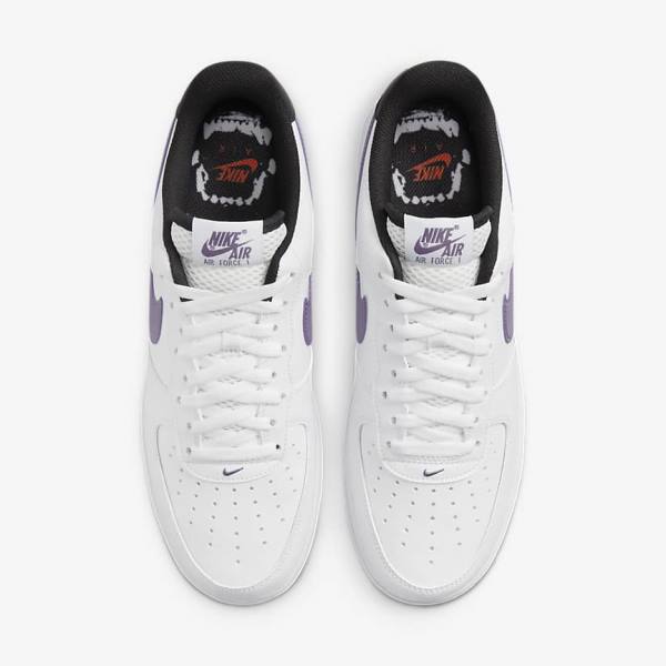 Αθλητικά Παπούτσια Nike Air Force 1 07 LV8 ανδρικα ασπρα μαυρα ασπρα μωβ | NK809SQF