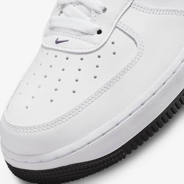 Αθλητικά Παπούτσια Nike Air Force 1 07 LV8 ανδρικα ασπρα μαυρα ασπρα μωβ | NK809SQF