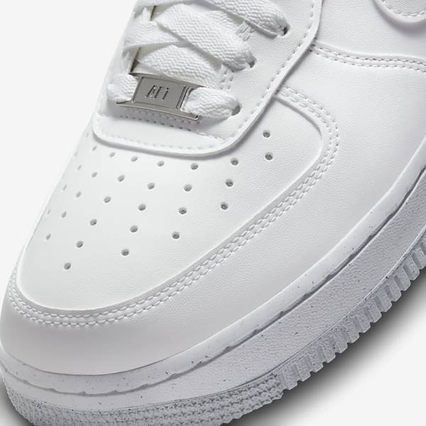 Αθλητικά Παπούτσια Nike Air Force 1 07 Next Nature γυναικεια ασπρα μαυρα μεταλλικός ασημι | NK371WVS