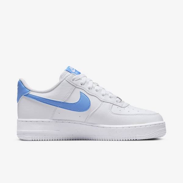 Αθλητικά Παπούτσια Nike Air Force 1 07 Next Nature γυναικεια ασπρα μεταλλικός ασημι μπλε | NK703RKC