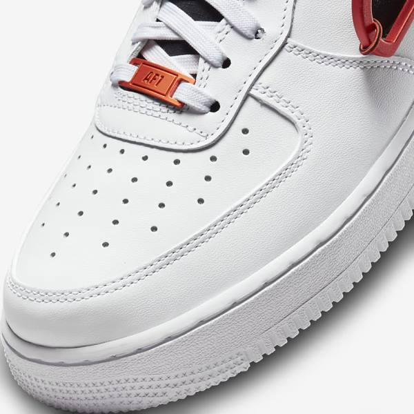 Αθλητικά Παπούτσια Nike Air Force 1 07 Premium ανδρικα ασπρα μπορντο κοκκινα μαυρα | NK371EVY