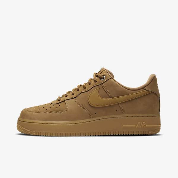 Αθλητικά Παπούτσια Nike Air Force 1 07 WB ανδρικα ανοιχτο καφε μαυρα | NK457KMV