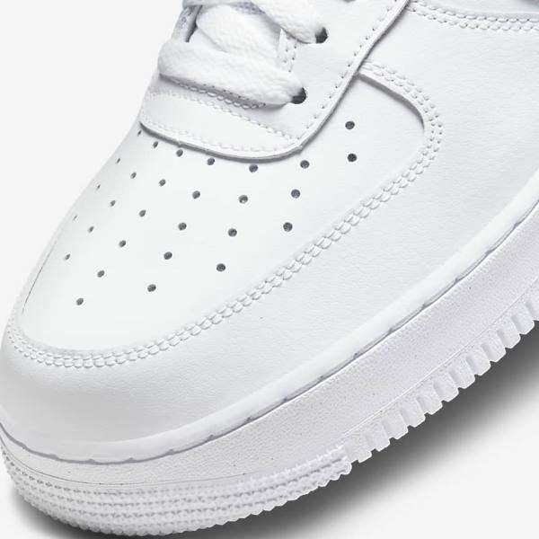 Αθλητικά Παπούτσια Nike Air Force 1 07 ανδρικα ασπρα μπλε ρουά | NK317DQP