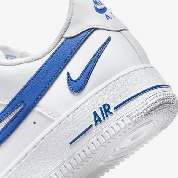 Αθλητικά Παπούτσια Nike Air Force 1 07 ανδρικα ασπρα μπλε ρουά | NK317DQP