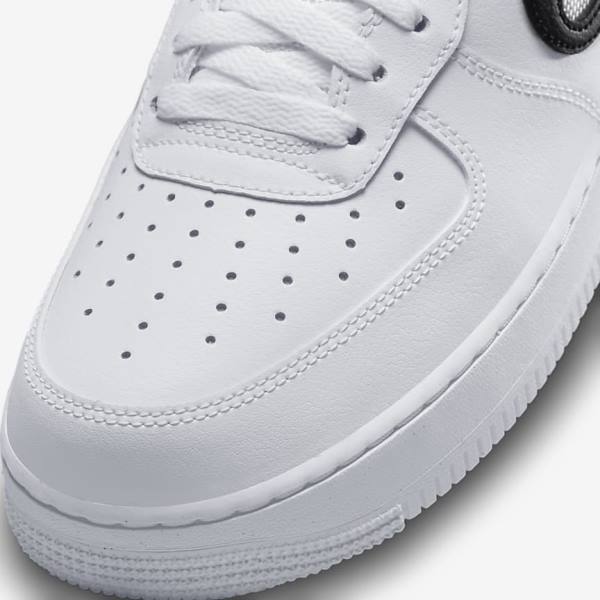 Αθλητικά Παπούτσια Nike Air Force 1 07 ανδρικα ασπρα μαυρα | NK651KAM