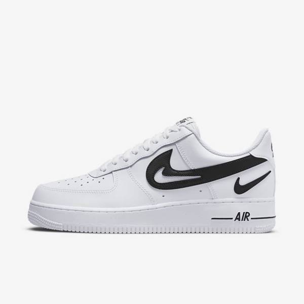 Αθλητικά Παπούτσια Nike Air Force 1 07 ανδρικα ασπρα μαυρα | NK651KAM