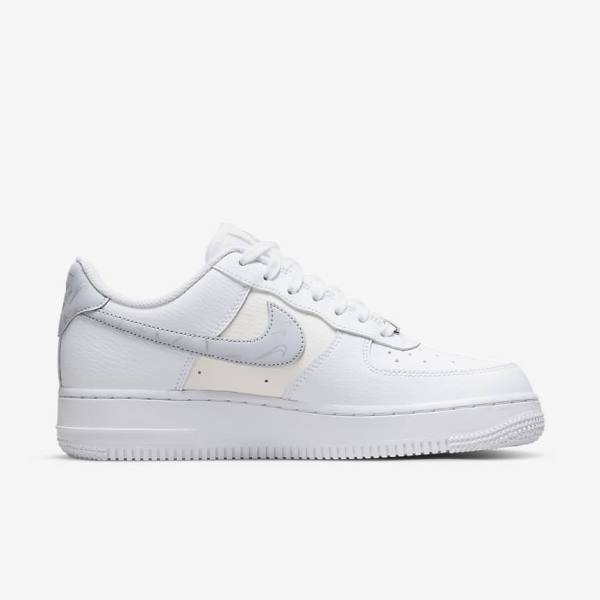 Αθλητικά Παπούτσια Nike Air Force 1 07 γυναικεια ασπρα μεταλλικός ασημι Πλατίνα | NK563PQI