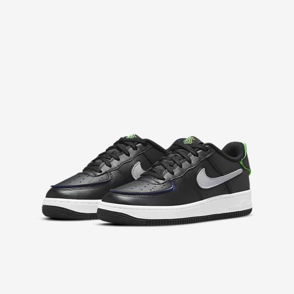 Αθλητικά Παπούτσια Nike Air Force 1-1 Older παιδικα μαυρα μεταλλικός ασημι | NK983EQT