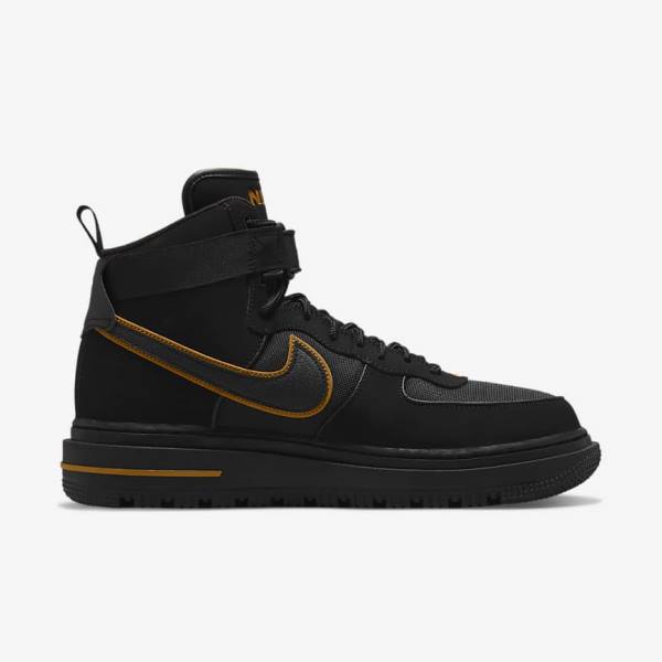 Αθλητικά Παπούτσια Nike Air Force 1 Boot ανδρικα μαυρα καφε χρυσο χρωμα | NK023KYQ