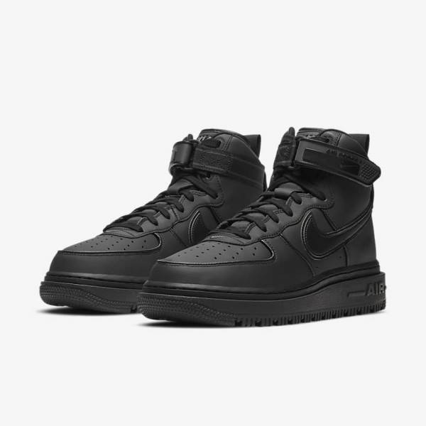 Αθλητικά Παπούτσια Nike Air Force 1 Boot ανδρικα μαυρα σκούρο γκρι ασπρα | NK489IVO