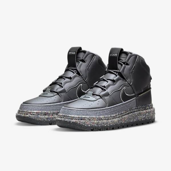 Αθλητικά Παπούτσια Nike Air Force 1 Boot ανδρικα σκούρο γκρι μαυρα | NK750USD