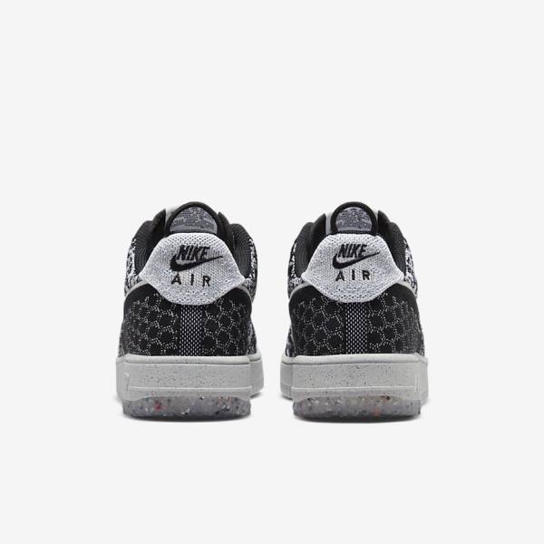 Αθλητικά Παπούτσια Nike Air Force 1 Crater Flyknit Next Nature ανδρικα μαυρα ασπρα Πλατίνα μαυρα | NK524AQN